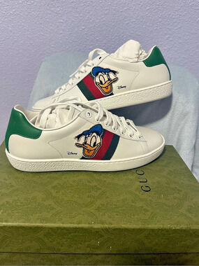 Gucci x Disney Ace Donald Duck Sneakers White & Green EU 36+